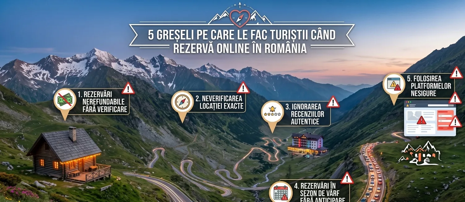 5 Greșeli pe Care le Fac Turiștii Când Rezervă Online în România