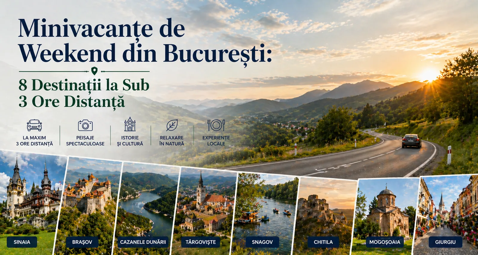 Minivacanțe de Weekend din București: 8 Destinații la Sub 3 Ore Distanță
