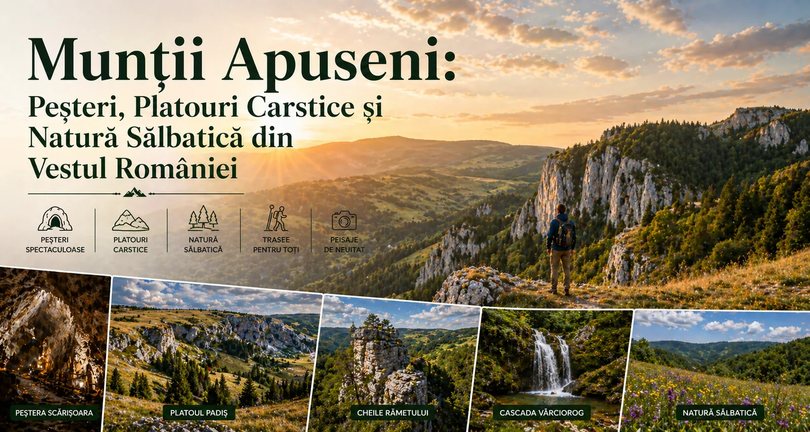 Munții Apuseni: Peșteri, Platouri Carstice și Natură Sălbatică din Vestul României