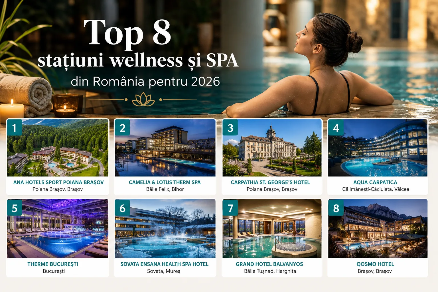 Top 8 stațiuni wellness și SPA din România pentru 2026