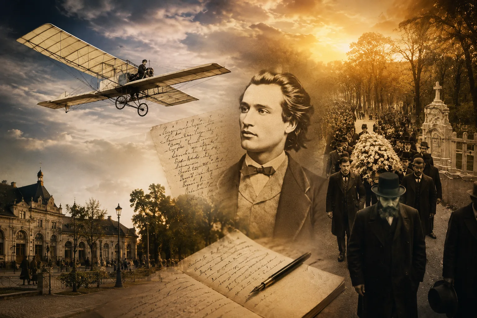 Astăzi în istorie: 17 iunie — primul zbor românesc și ultimul drum al lui Eminescu
