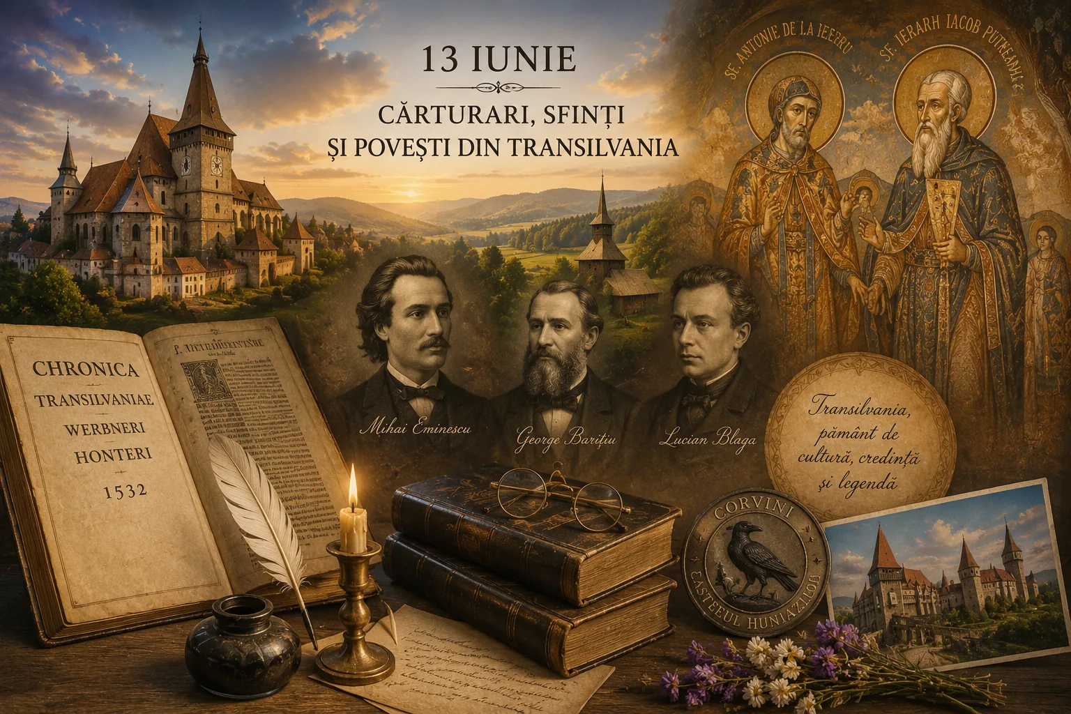 Astăzi în istorie: 13 iunie — cărturari, sfinți și povești din Transilvania