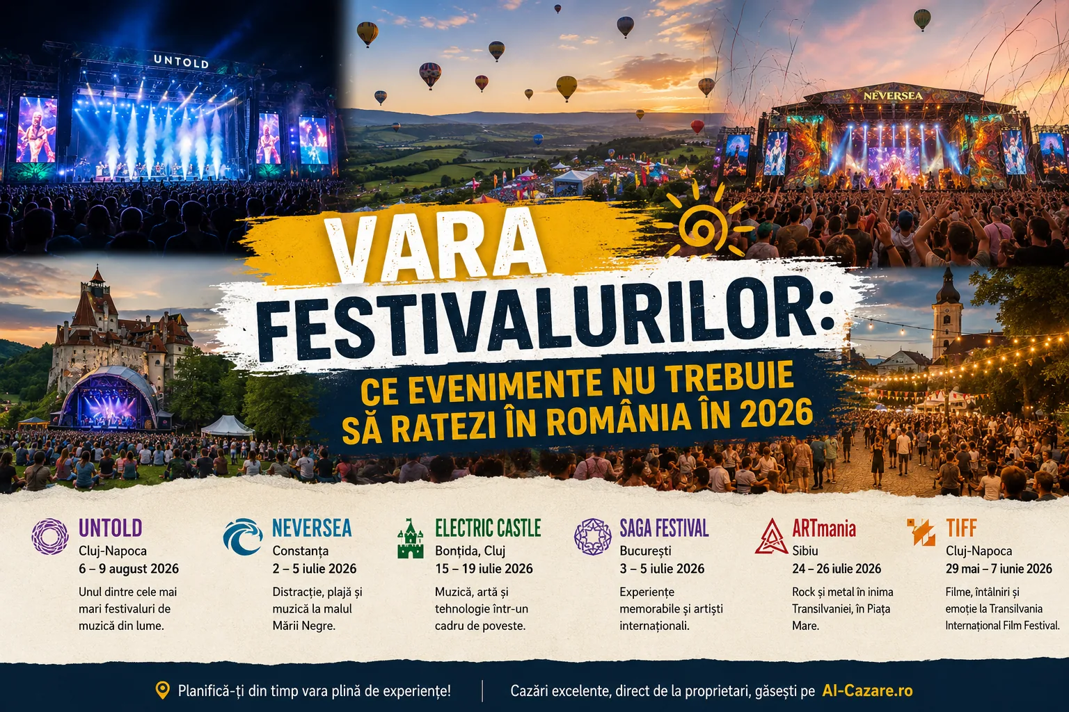 Vara festivalurilor: ce evenimente nu trebuie să ratezi în România în 2026