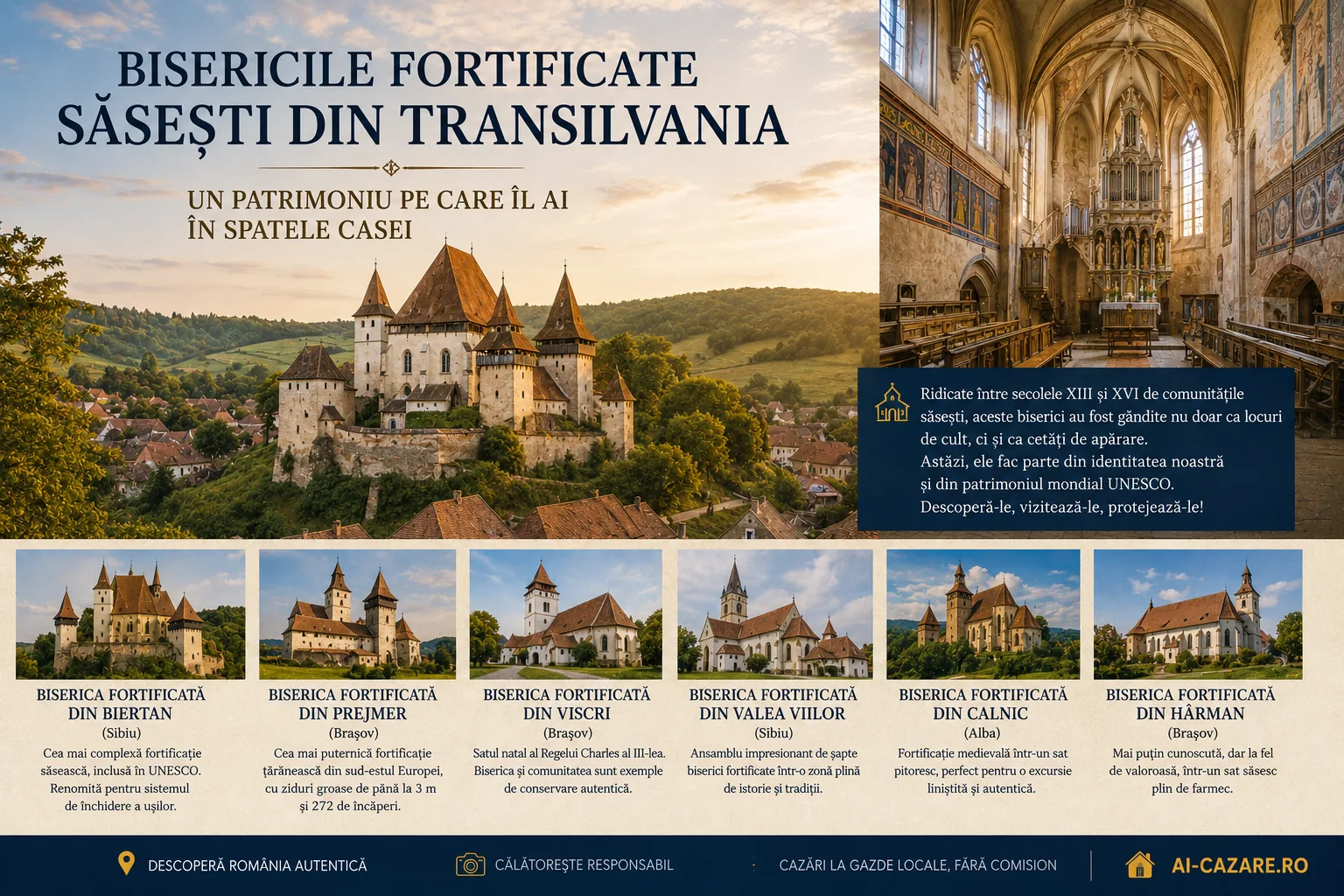 Bisericile fortificate săsești din Transilvania — un patrimoniu pe care îl ai în spatele casei