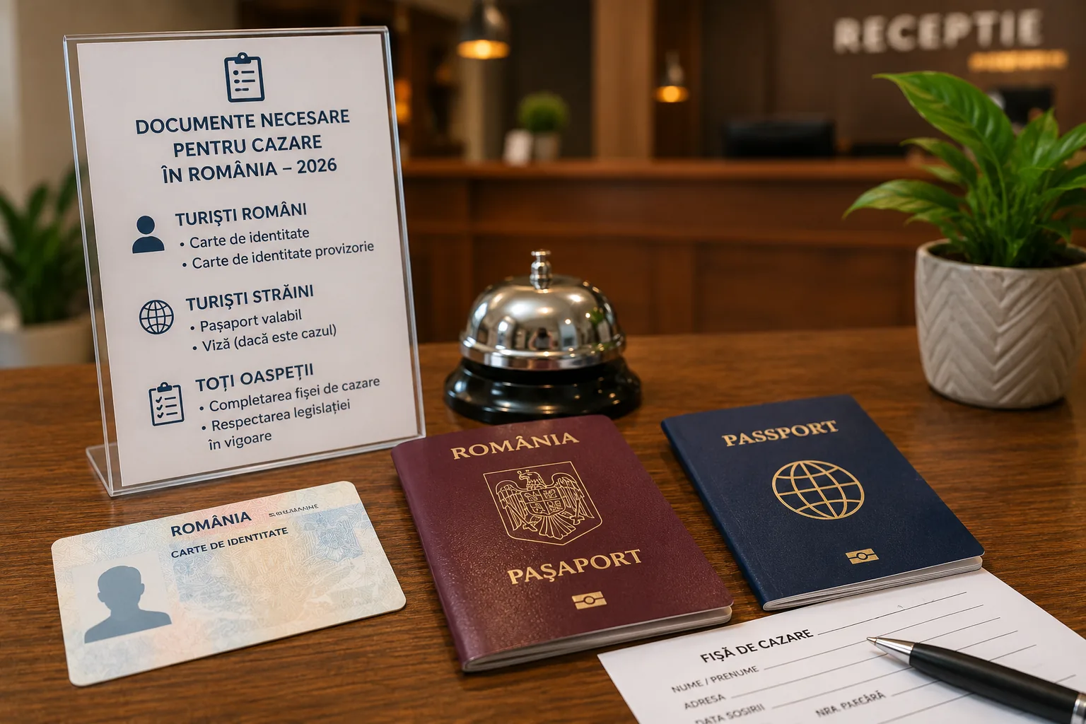 Documente necesare pentru cazare în România: turiști români și străini 2026