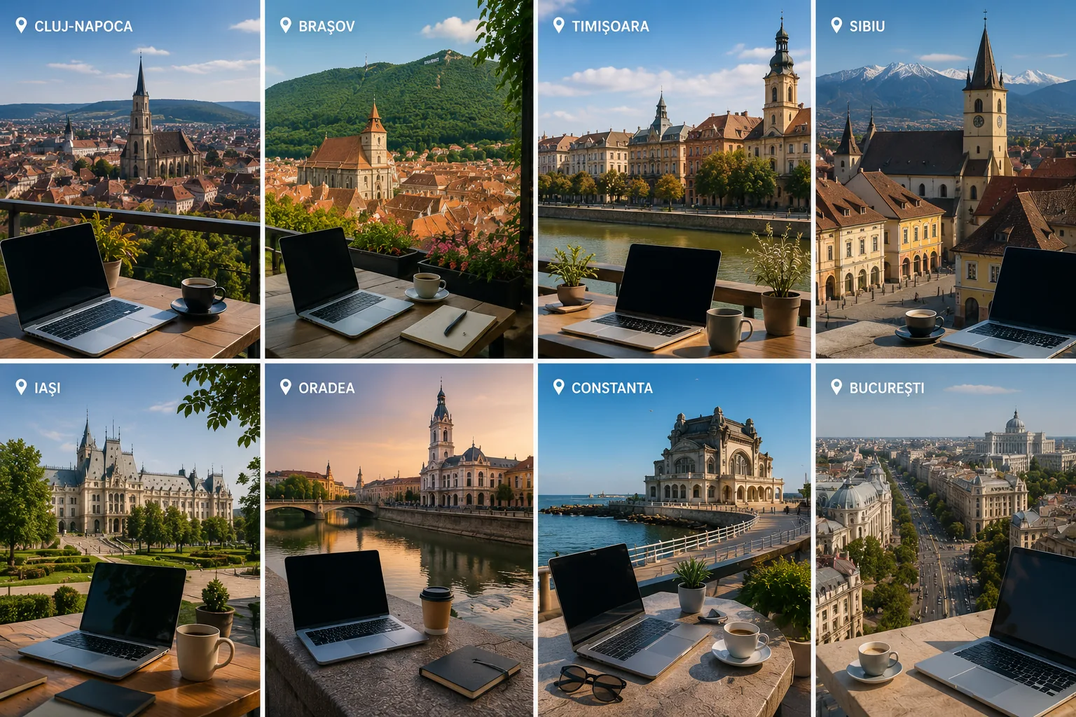 Workation în România 2026: top 8 orașe pentru muncă remote