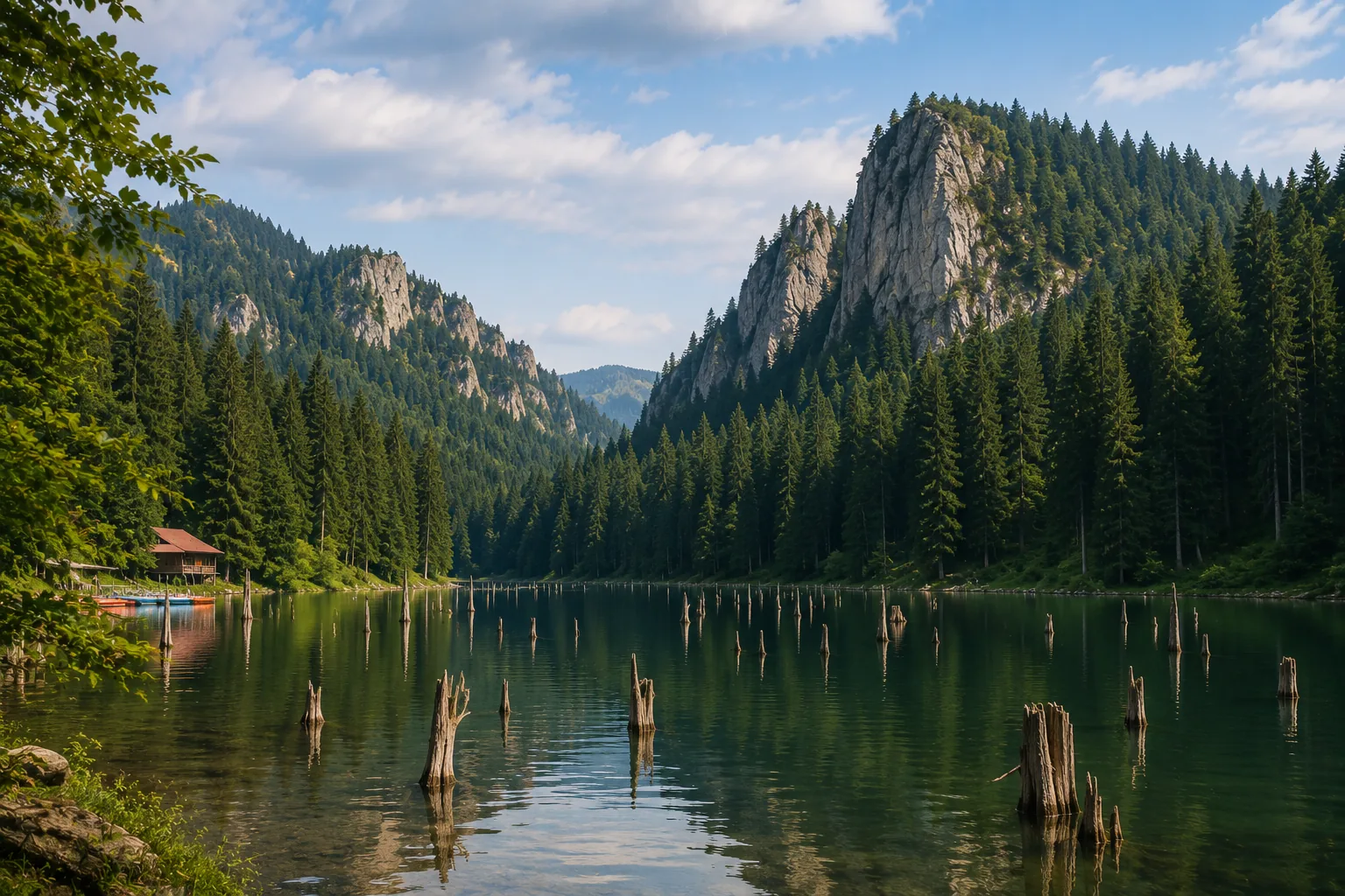 Lacul Roșu, Harghita: povestea celui mai tânăr lac de baraj natural din România