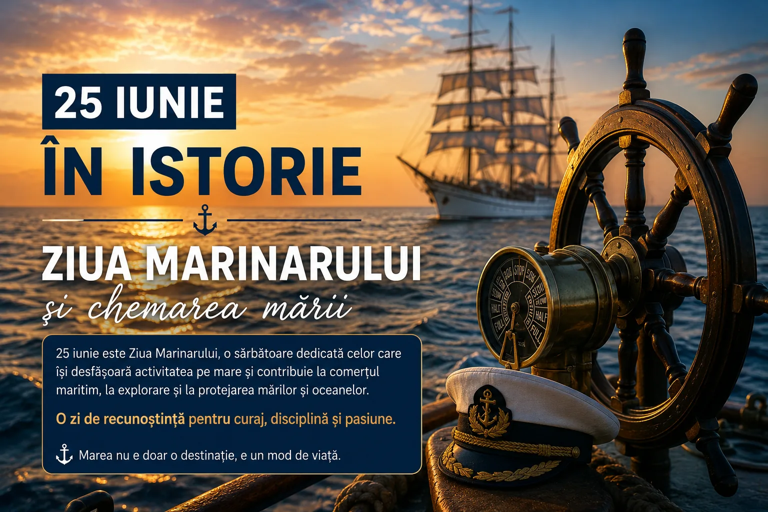 25 iunie în istorie: Ziua Marinarului și chemarea mării