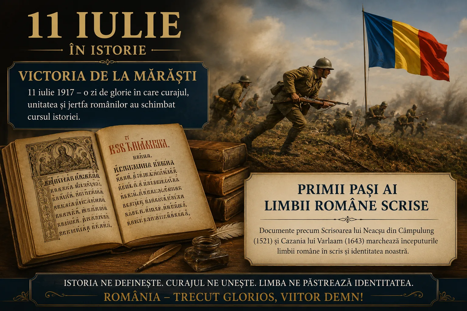 11 iulie în istorie: victoria de la Mărăști și primii pași ai limbii române scrise