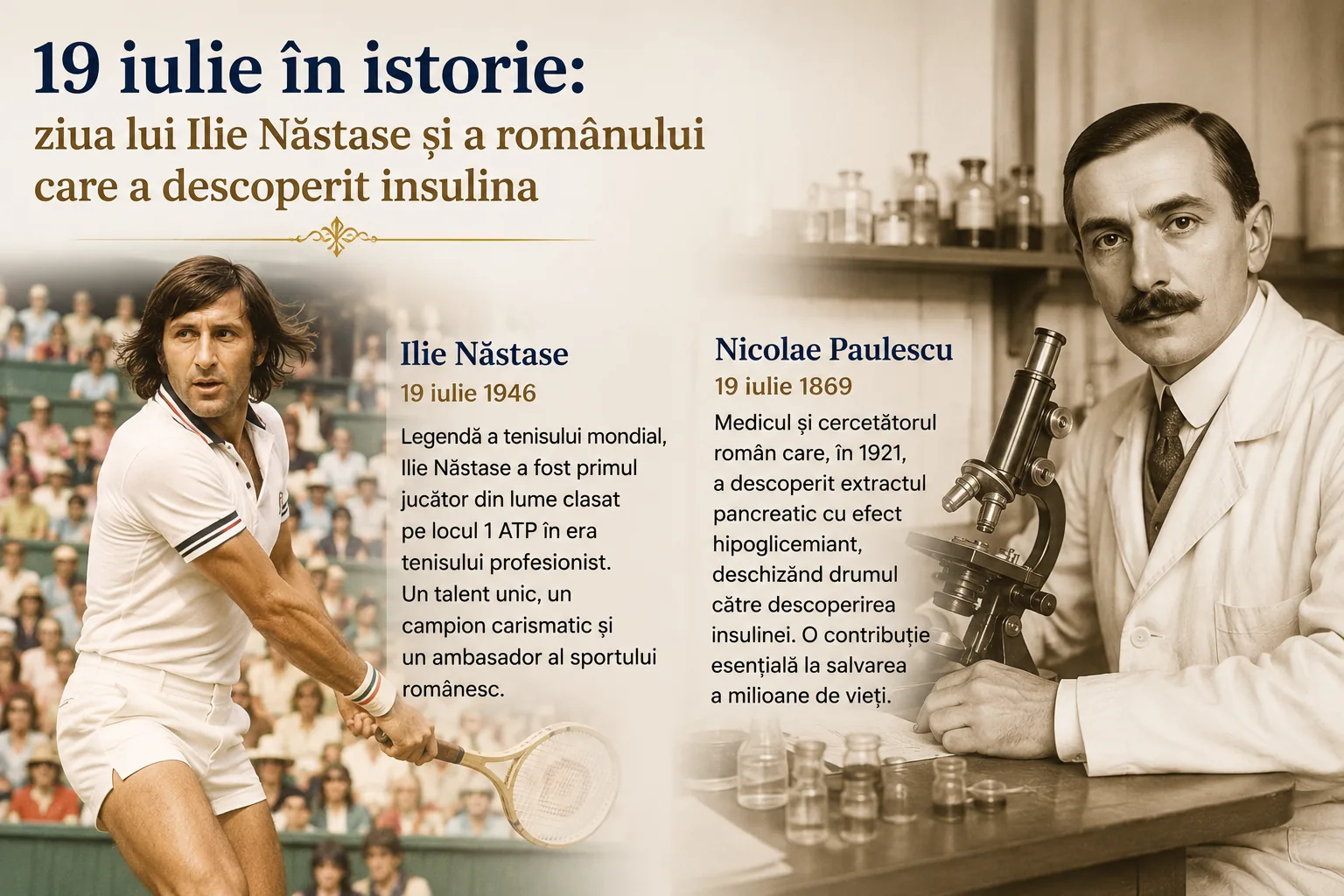 19 iulie în istorie: ziua lui Ilie Năstase și a românului care a descoperit insulina