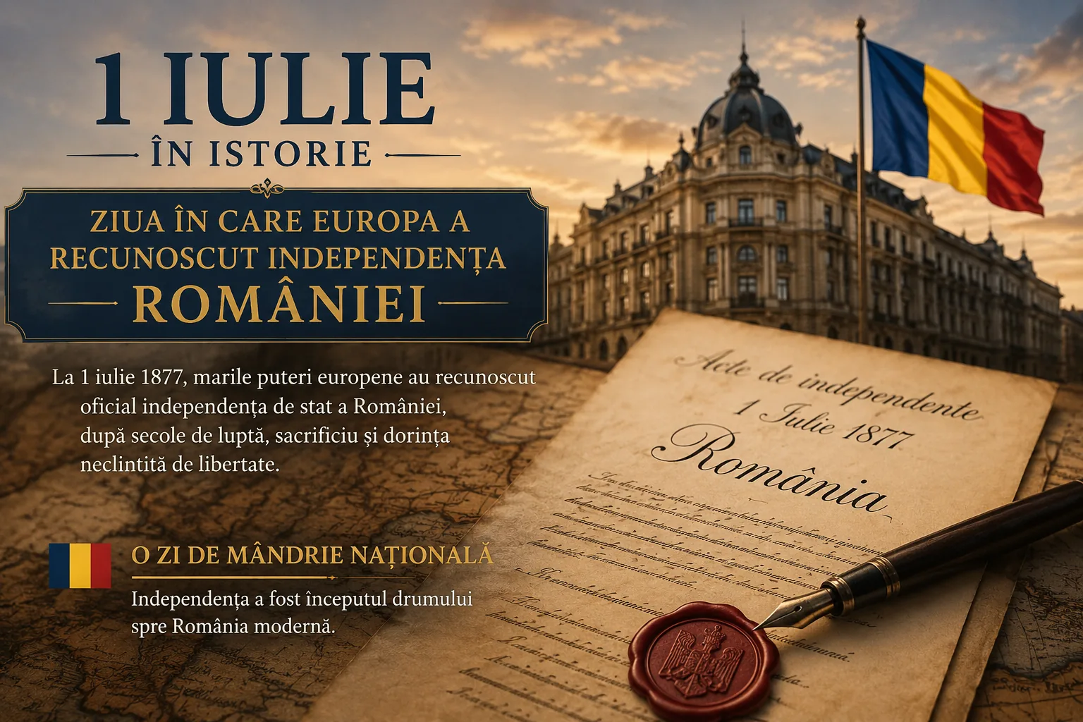 1 iulie în istorie: ziua în care Europa a recunoscut independența României