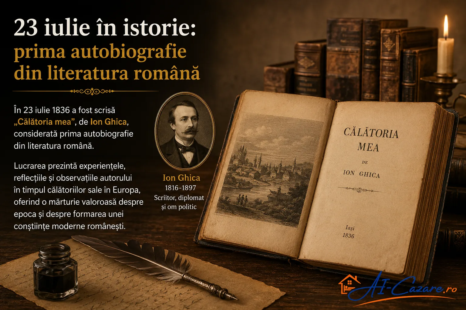 23 iulie în istorie: prima autobiografie din literatura română
