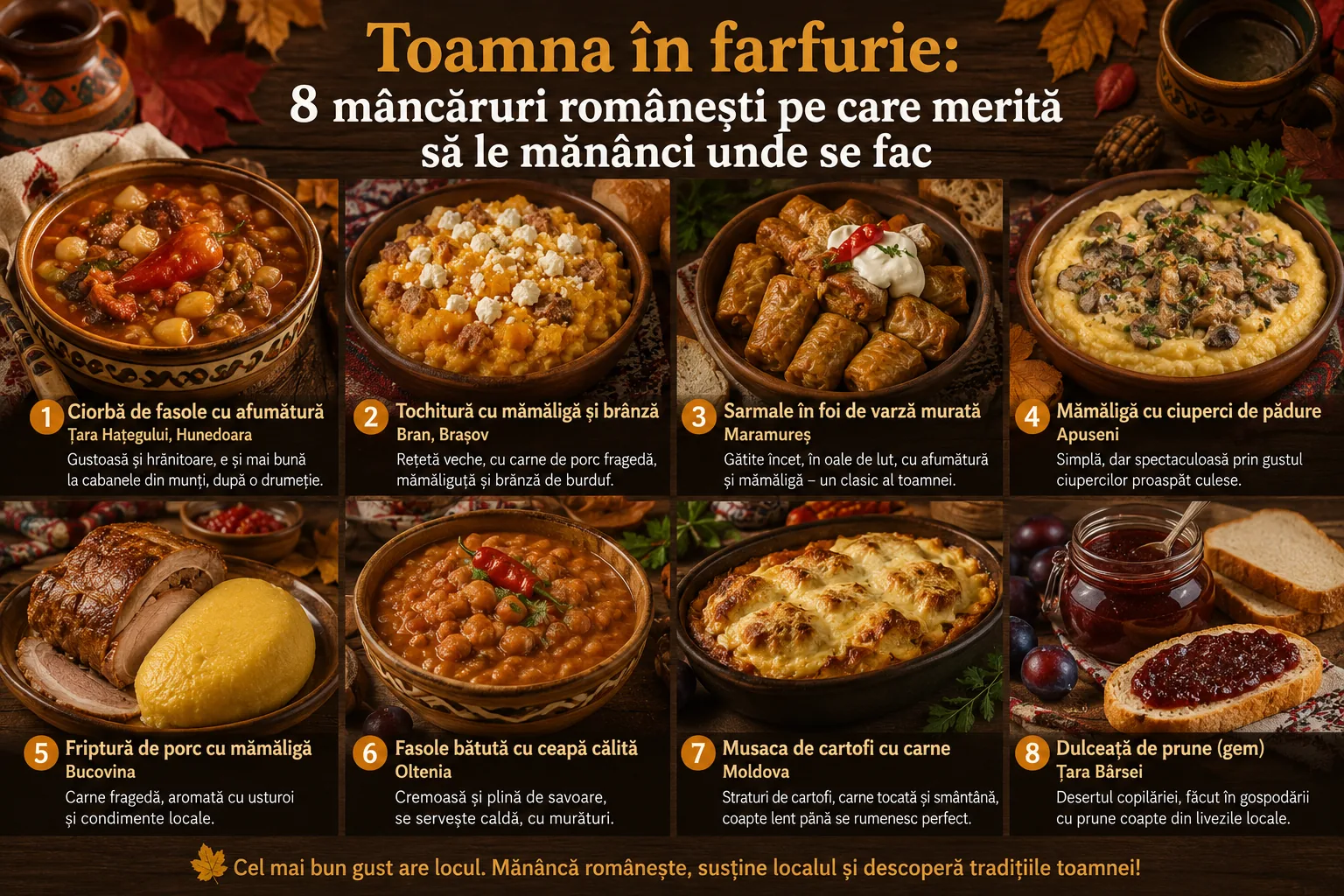Toamna în farfurie: opt mâncăruri românești pe care merită să le mănânci unde se fac