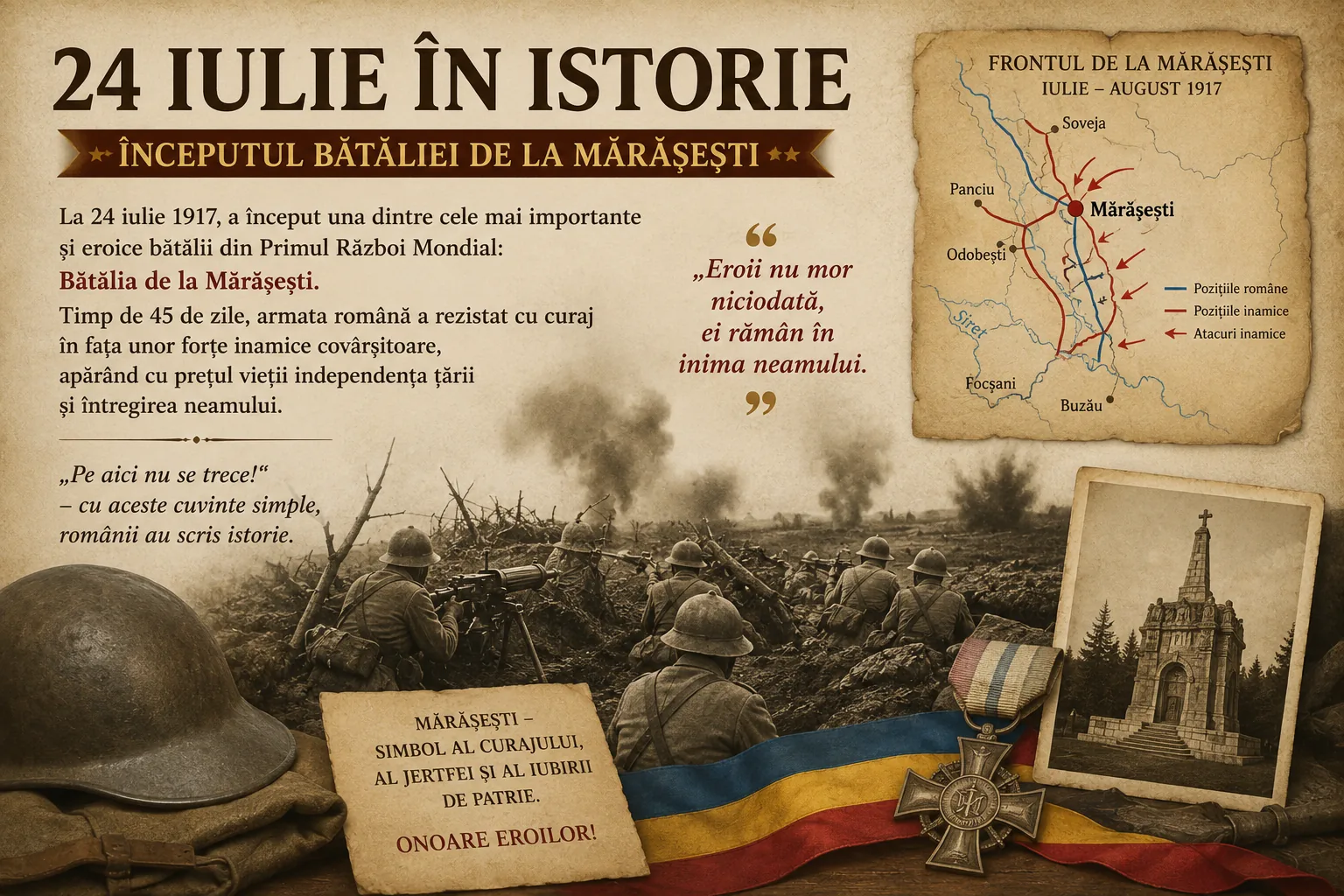 24 iulie în istorie: începutul bătăliei de la Mărășești