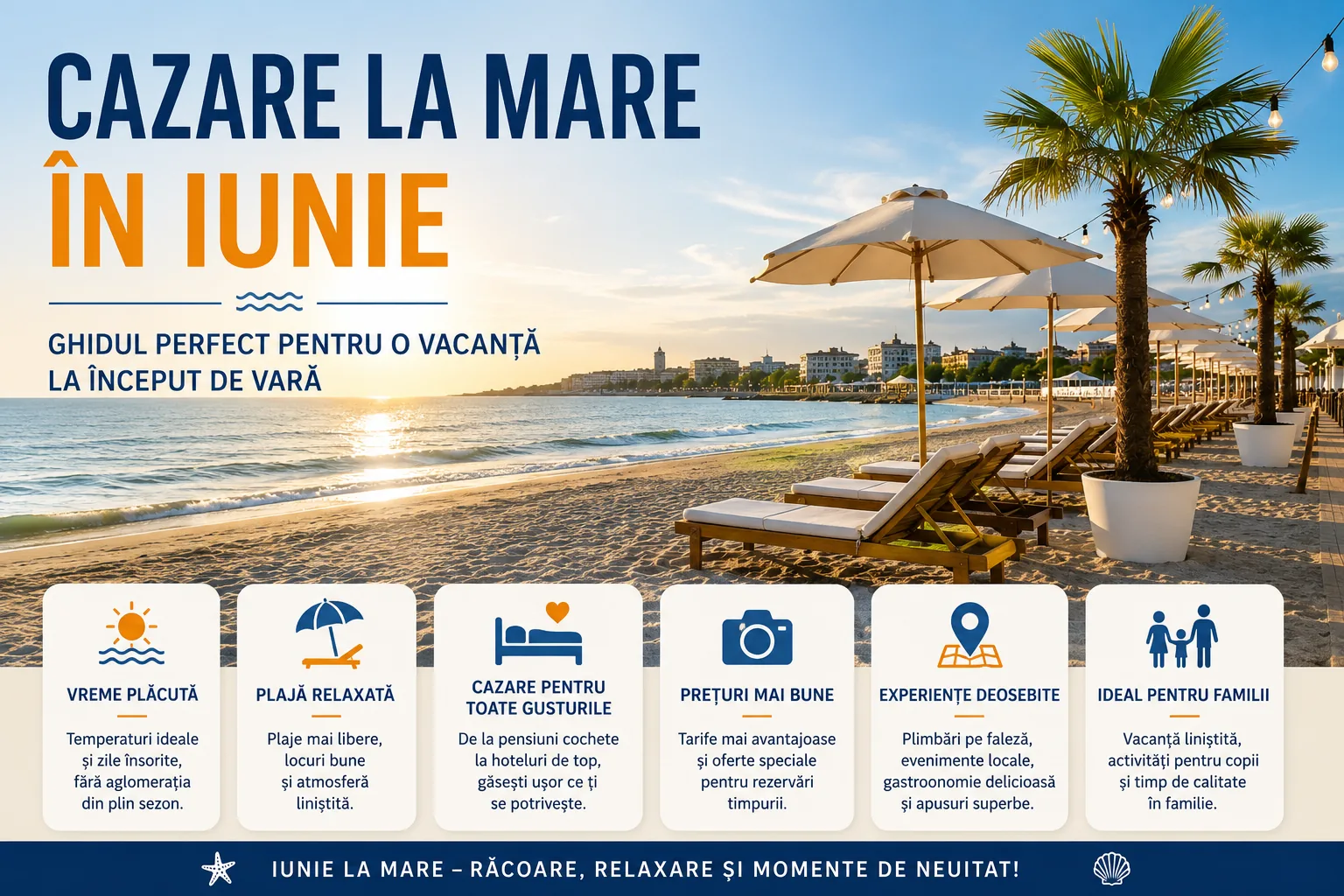Cazare la mare în iunie: ghidul perfect pentru o vacanță la început de vară